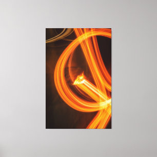 Impressão Em Tela Abstract Fire Light Painting Dynamic Kinetic Art
