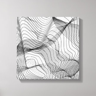 Impressão Em Tela Abstract Flowing Lines Wall Art – Minimal Line Art