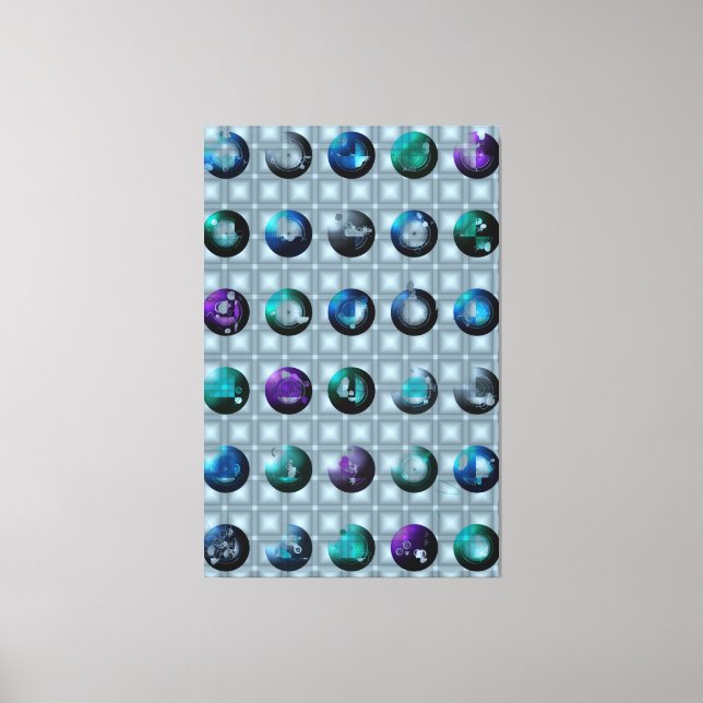 Impressão Em Tela Abstract Geometric Pattern Wallart  (Frente)