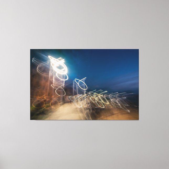 Impressão Em Tela Abstract Intentional Camera Movement Night Light T (Frente)