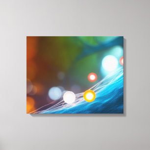 Impressão Em Tela Abstract Microscopic Medical Journey of Glowing Pa