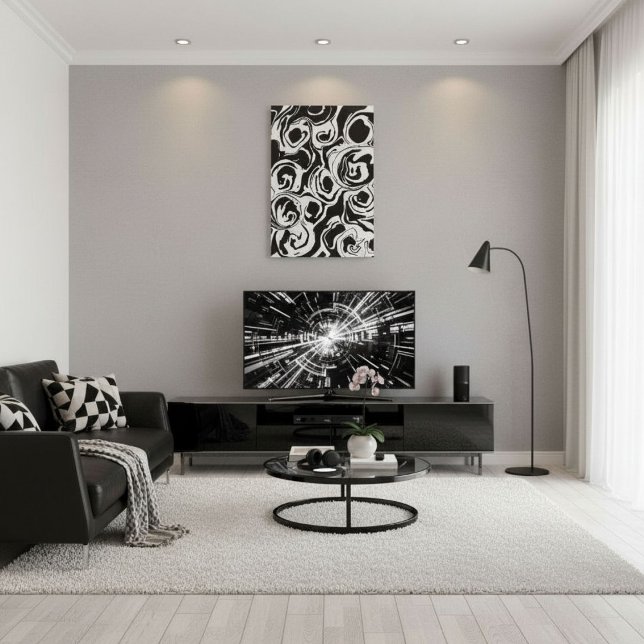 Impressão Em Tela  Abstract modern contemporary  circle shapes (Criador carregado)