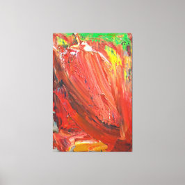 Impressão Em Tela Abstract Vertical Gesture in Red