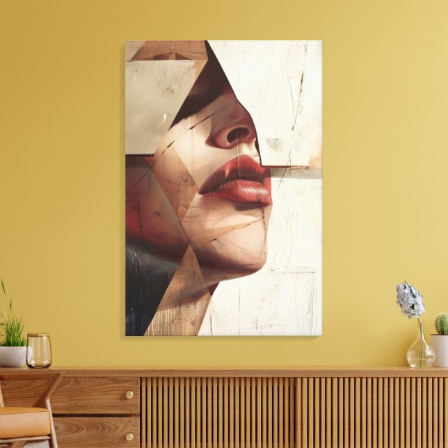 Impressão Em Tela Abstract woman decorative frame (Insitu(Sala de estar))
