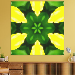 IMPRESSÃO EM TELA ABSTRACT YELLOW AND GREEN DRAWING. SAMER BRASIL. 3