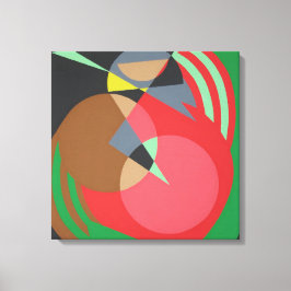 Impressão em Tela Abstrata Geométrica Quente