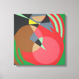 Impressão em Tela Abstrata Geométrica Quente