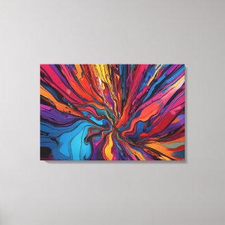 Impressão Em Tela Abstrato