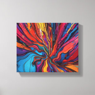 Impressão Em Tela Abstrato
