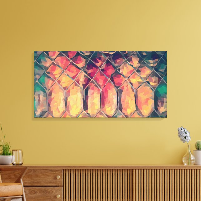 Impressão Em Tela Abstrato 14061 (Insitu(Sala de estar))