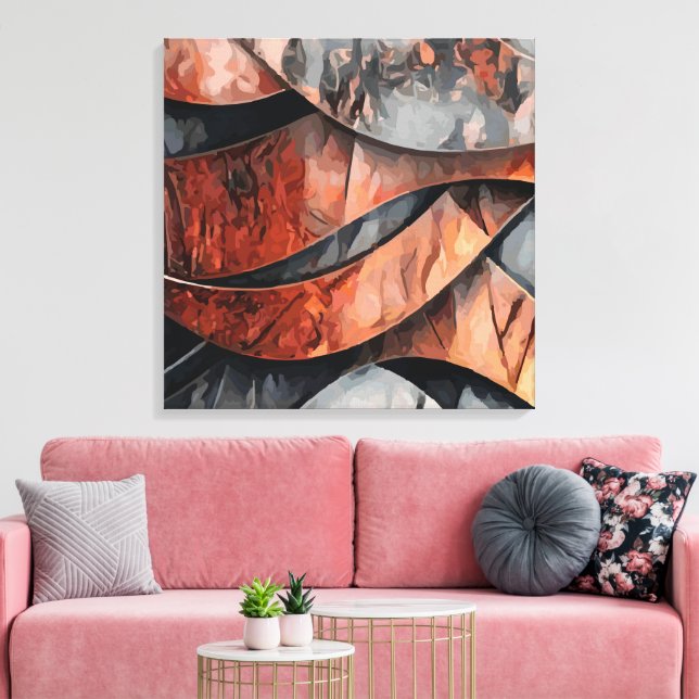 Impressão Em Tela Abstrato 14156 (Insitu(Sala de estar))