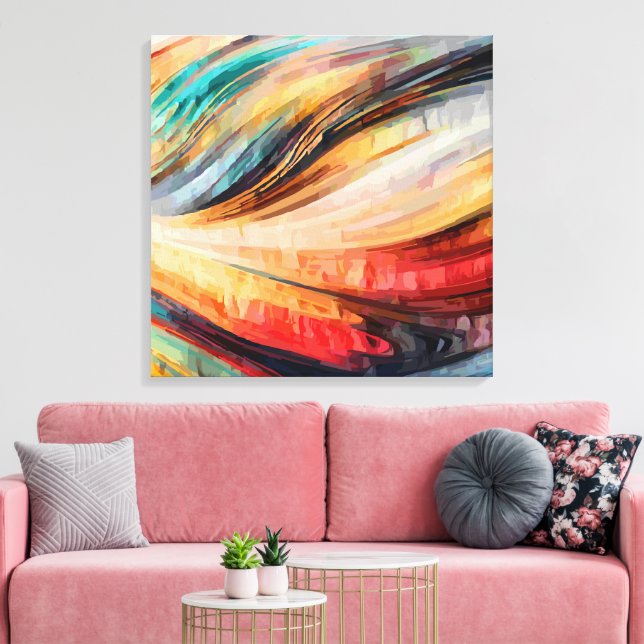 Impressão Em Tela Abstrato 14339 (Insitu(Sala de estar))