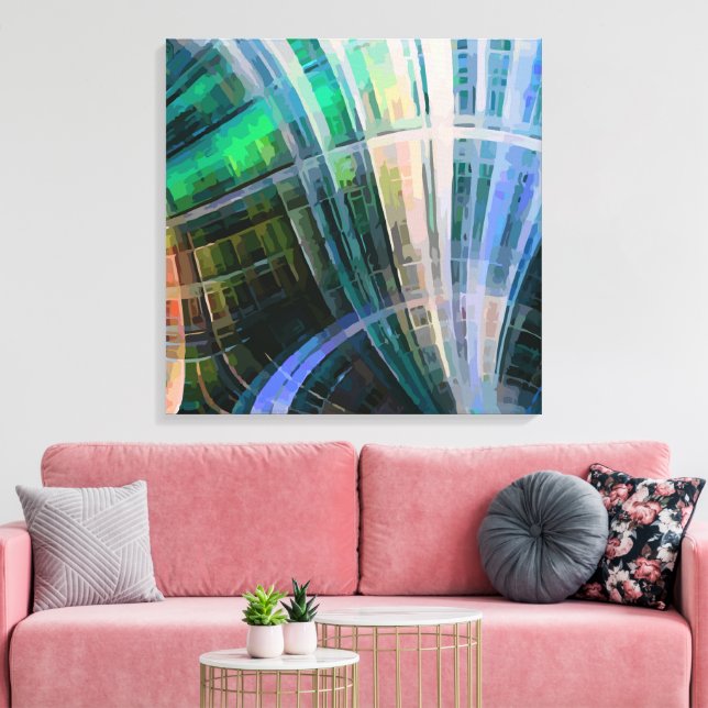 Impressão Em Tela Abstrato 14507 (Insitu(Sala de estar))
