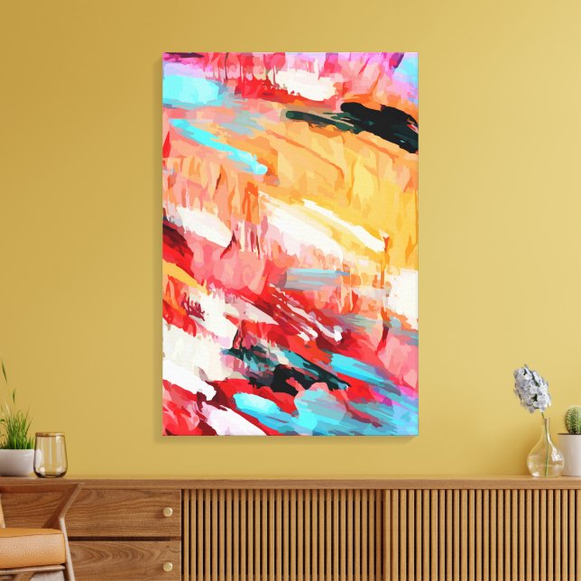Impressão Em Tela Abstrato 14649 (Insitu(Sala de estar))