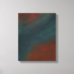 Impressão Em Tela Abstrato 1: Vermelho e azul