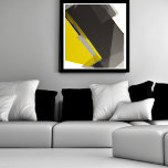 Impressão Em Tela Abstrato Amarelo e Cinza<br><div class="desc">Amarelo e tons de cinza de arte. Aproveite!</div>