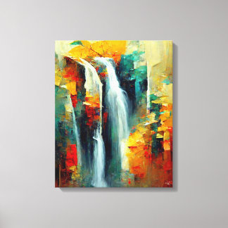 Impressão Em Tela Abstrato Art Painting Waterfall