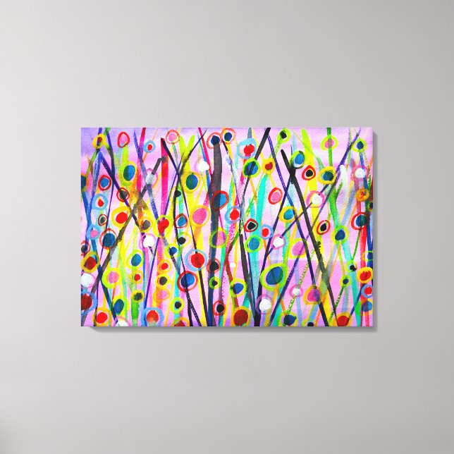 Impressão Em Tela abstrato art paisagem colorido (Frente)