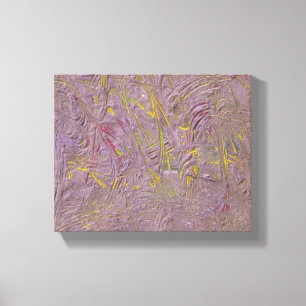 Impressão Em Tela Abstrato Art Rosa Amarelo Verde Trendente Moderno