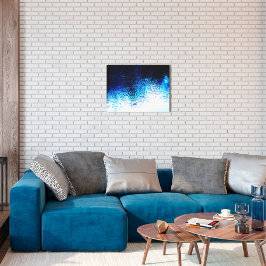 Impressão Em Tela Abstrato Azul Água