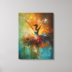 Impressão Em Tela Abstrato Ballerina Dance Art