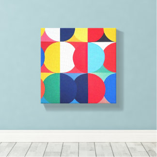 Impressão Em Tela Abstrato Bauhaus Arte Geométrica