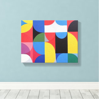 Impressão Em Tela Abstrato Bauhaus Arte Geométrica