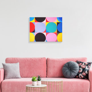 Impressão Em Tela Abstrato Bauhaus Arte Geométrica