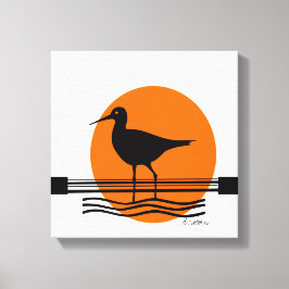 Impressão Em Tela Abstrato Bird Sunset