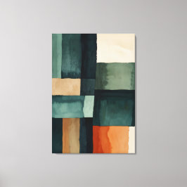 Impressão Em Tela Abstrato Blocos