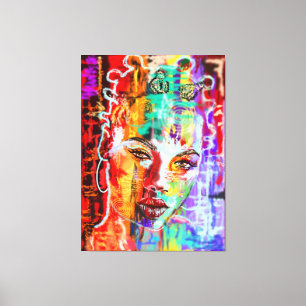 Impressão Em Tela Abstrato Bonito Lady Art