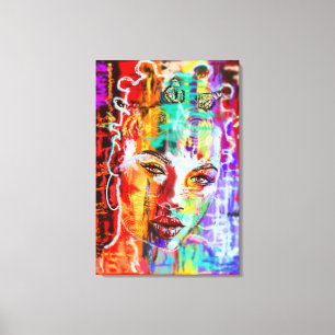 Impressão Em Tela Abstrato Bonito Lady Art