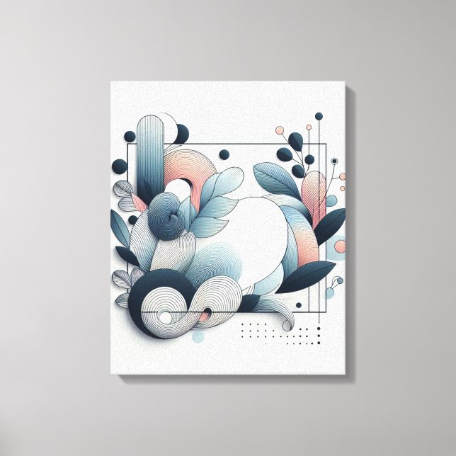 Impressão Em Tela Abstrato Botânico Trabalho de arte (Frente)