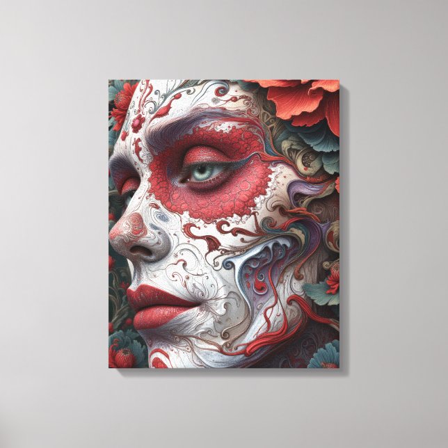 Impressão Em Tela Abstrato Catrina (Frente)