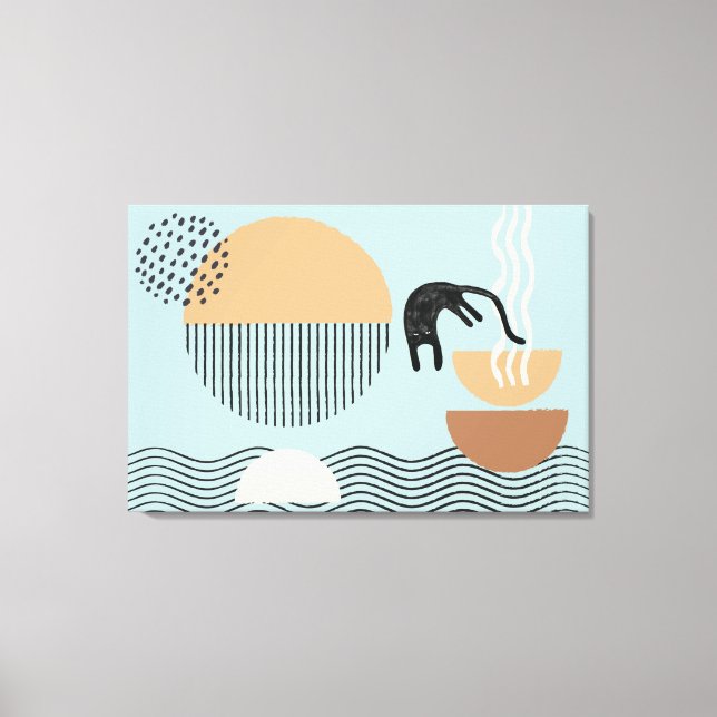 Impressão Em Tela Abstrato círculos Impressão de tela Cat 9 (Frente)