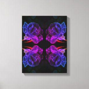 Impressão Em Tela Abstrato Colors Rosa Fantasy Flower