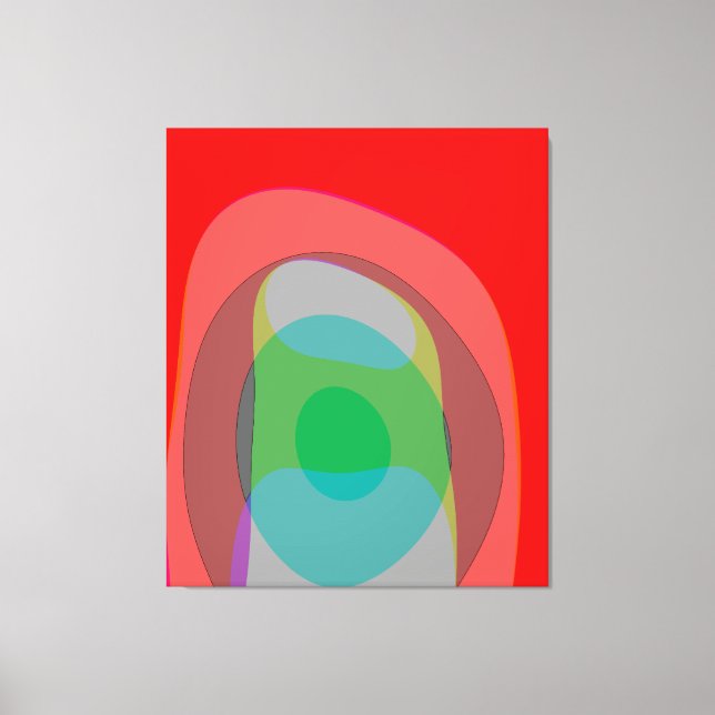 Impressão Em Tela Abstrato Cores A Vermelho 210 (Frente)