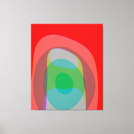 Impressão Em Tela Abstrato Cores A Vermelho 210