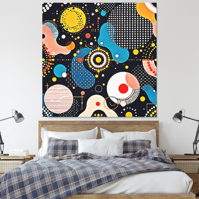 Impressão Em Tela Abstrato Cosmmic Dance (Insitu(Quarto))