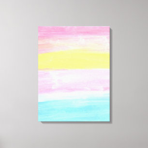 Impressão Em Tela Abstrato da aguarela do horizonte do por do sol