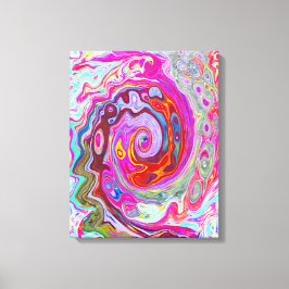 Impressão Em Tela Abstrato da parte traseira do Groovy, rosa quente 