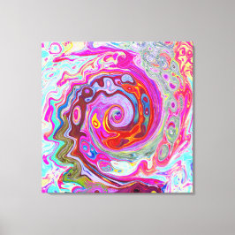 Impressão Em Tela Abstrato da parte traseira do Groovy, rosa quente 