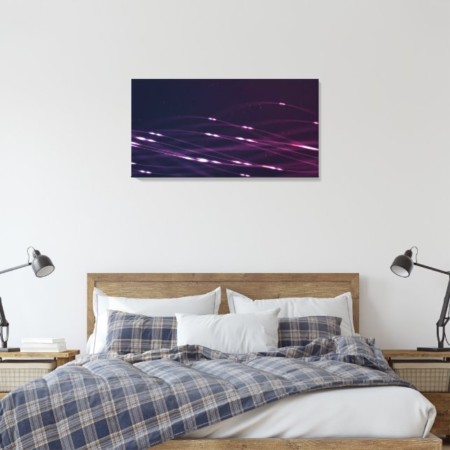 Impressão Em Tela Abstrato Dark Purple (Insitu(Quarto))