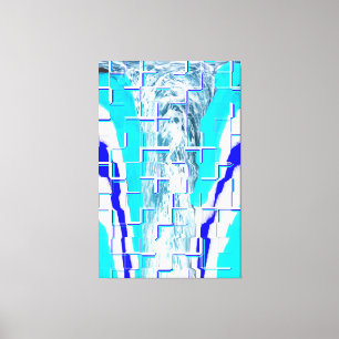 Impressão Em Tela Abstrato de água fria