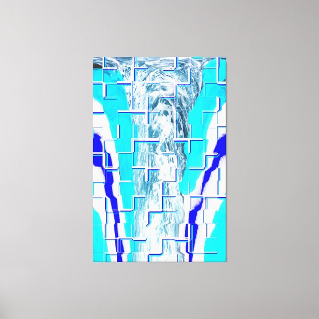 Impressão Em Tela Abstrato de água fria (Frente)