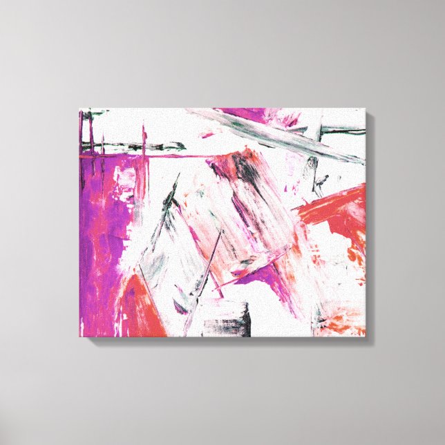 Impressão Em Tela abstrato de arte colorida (Frente)