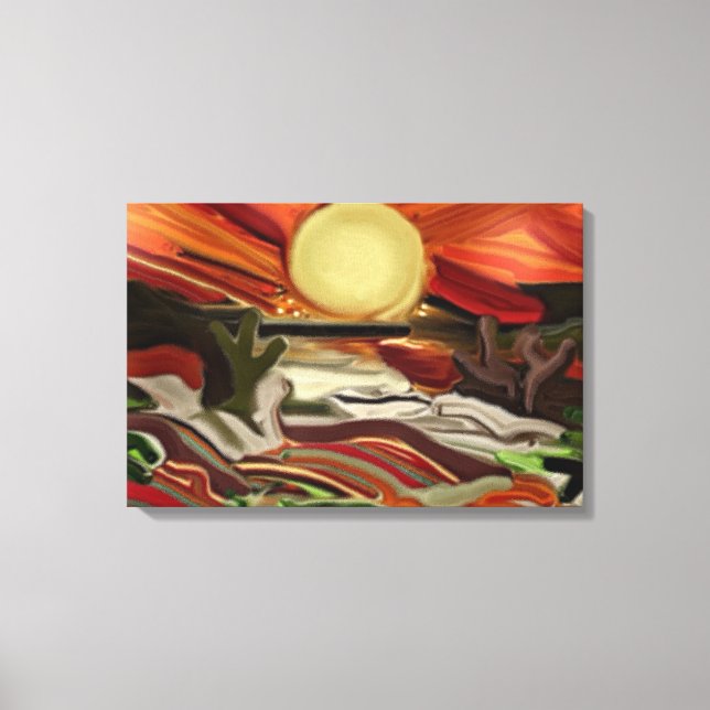 Impressão Em Tela Abstrato de Arte do Sudoeste do Céu (Frente)