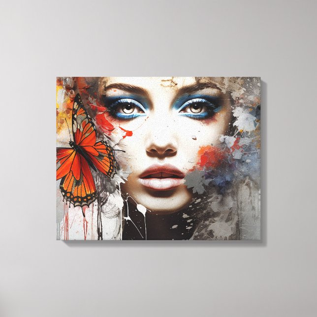 Impressão Em Tela Abstrato de Arte Moderna - Canva de Óleo de Textur (Frente)