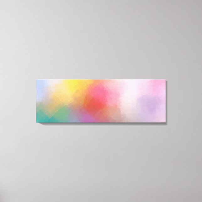 Impressão Em Tela Abstrato de Arte Vermelha Moderna Colorida (Frente)