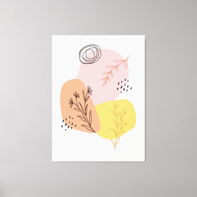 Impressão Em Tela Abstrato de Artesanato, Formas Geométricas, Mínimo (Frente)